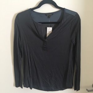 NWT Banana Republic Classic Charcoal Blouse